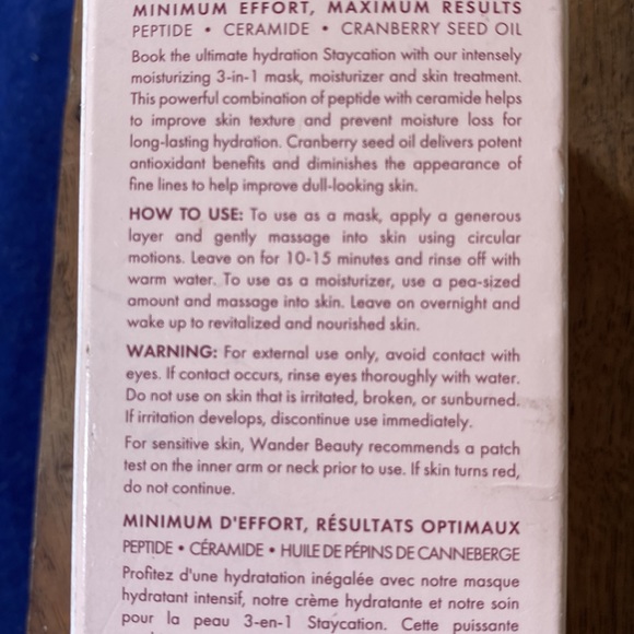 Mask, hydrating, Staycation, Wander Beauty - Picture 7 of 9